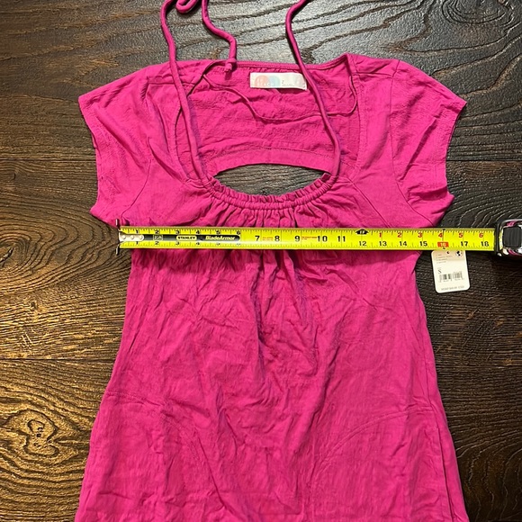 16. Free People Beach free-est Vivi Open Back Stretch Cotton Dress in Raspberry - Picture 5 of 8